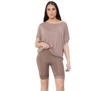 Janisramone Frauen Damen Neu Ebene aus Das Schulter Batwing Ärmel Bardot Baggy überdimensional T-Shirt T Top