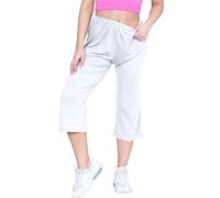 Janisramone Frauen Damen Neu Plain Breit Bein Culottes 3/4 Länge Kurz Trouser Beiläufig Sommer Palazzo Hosen