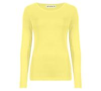 Janisramone Frauen Damen Runden Hals Lange Ärmel T-Shirt Dehnbar Plain Fitted Basic Jersey Beiläufig Tee Oben