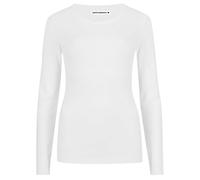 Janisramone Frauen Damen Runden Hals Lange Ärmel T-Shirt Dehnbar Plain Fitted Basic Jersey Beiläufig Tee Oben