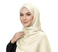 janisramone Luxuriöser Seiden-Hidschab für Damen, weicher Satin, knisternd, leicht, atmungsaktiv, Schal, elegant, bescheidenes, muslimisches Kopftuch