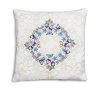 Janlynn Crewel Stickpackung Floral Fantasy Kissen weiß