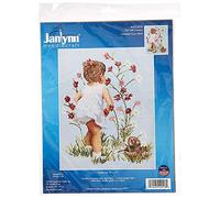 Janlynn Kreuzstich Stickpackung Mädchen mit Kosmeen, Zählmuster