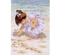 Janlynn Kreuzstich Stickpackung Muscheln sammeln, Zählmuster