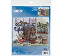 Janlynn Kreuzstich Stickpackung Regentonne und Blumenkasten, Zählmuster