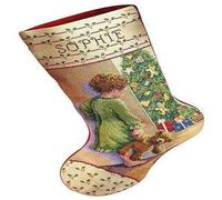 Janlynn Kreuzstich Stickpackung Weinachtsstrumpf Wiehnachtsmorgen, Zählmuster