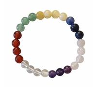 Janni-Shop-Armbänder 7 Chakra Multicolor Kinder Armband 6 mm Kugel auf Stretchband ca. 13-15 cm