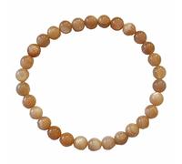 Janni-Shop-Armbänder Mondstein orange Armband Kugel 6 mm schöne Schimmernde Farbe auf Stretchband