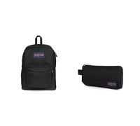 Jansport SuperBreak One Rucksack, 42.5 cm, 26 L, Schwarz (Black) +Jansport Basic Accessory Pouch, 21 cm, 0.5 L, Schwarz (Black)