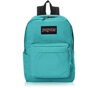 JanSport SuperBreak Plus Laptop-Rucksack im Classic Petrol - 15" Innentasche mit Front-Veranstalter & Seite Wasser Flasche Tasche - Gepolsterte Riemen - 25 L