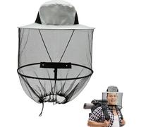 JAONLD Imkerhut mit Schleier, Hut mit Moskitonetz Kopfschutz Moskito Hut leicht zu tragen Mückennetz Kopf Mückenschutz Hut für Outdoor Wandern Camping Gartenarbeit Angeln (Grau)