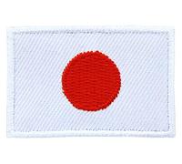 Japan Flagge klein Aufnäher zum aufbügeln oder aufnähen Bügelbild Aufbügler für Kleidung gestickter Bügelflicken Applikation Patch Größe 4,5 x 3,0 cm