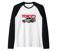 Japan Retro Rennwagen Vintage Rennwagen Tokyo Street Style Raglan