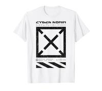 Japan Streetwear Cyberpunk Y2K Techwear Retro Manga Anime T-Shirt, Herren, Weiß, 6XL