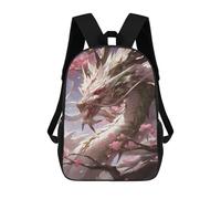 Japanese Dragon Painting Rucksack 3D-gedruckter Kinderschulrucksack Mit Hohem Fassungsvermögen, Reiserucksack, Bücherrucksack, Kinderrucksack 17inch