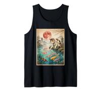 Japanische Calico Katze Koi Fisch Teich Kirschblüte Red Moon Tank Top