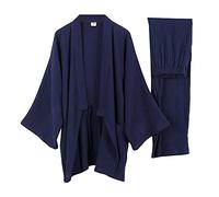 Japanische Kimono Loose Casual Home Pyjamas für Herren Nachtwäsche Größe L O63