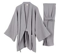 Japanische Kimono Loose Casual Home Pyjamas für Herren Nachtwäsche Größe XXL O64