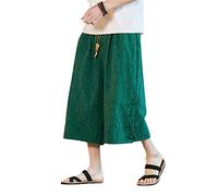 Japanische Kimono Traditionelle Shorts Herren Badehose Casual Loose Japan Style Yukata Leinen Weite Bein Hose