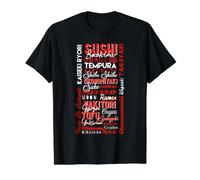 Japanische Lebensmitteltypografie, Sushi Ramen Japan Foodie Design Preisgünstiges Grafik-T-Shirt