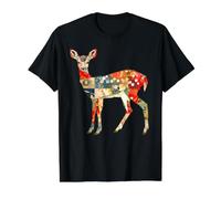 Japanische Origami Nara Hirsch T für Japan Fans Nara Hirsch Preisgünstiges Grafik-T-Shirt, Herren, Schwarz, XL