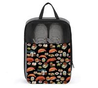 Japanische Sushi-Schuhtasche, Reise-Schuh-Organizer, wasserabweisend, mit Reißverschluss, Sneaker, Staubbeutel, grau, Einheitsgröße, modern, grau, Einheitsgröße, Modern