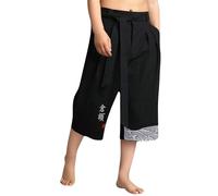 Japanische Taro Hose Jungen 3/4 Kimono-Hose Leinen-Kurzhose Leichte Sommerhose Asiatische Kleidung Traditionelle Japanische Jogginghose Atmungsaktiv Japanischer Stil für Strand,Outdoor-AktivitäTen