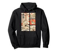 Japanischer Frosch Matcha Tee Zeremonie Comic Ukiyo-e Kimono Art Pullover Hoodie