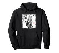 Japanischer Kimono Katze Kunst Elegant Katze Sakura Yorokobi Pullover Hoodie