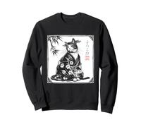 Japanischer Kimono Katze Kunst Elegant Katze Sakura Yorokobi Sweatshirt