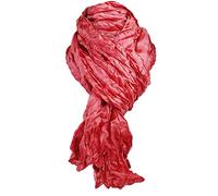 Japanwelt Damen Seidenschal elegantes Knitter-Halstuch Crash-Schal aus 100% Seide im Crinkle-Look 90 x 180 cm