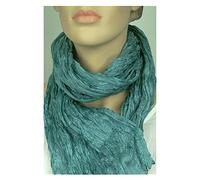 Japanwelt Damen Seidenschal elegantes Knitter-Halstuch Crash-Schal aus 100% Seide im Crinkle-Look 90 x 180 cm
