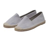 Japanwelt Espadrilles Damen Espadrilles Glitzer Canvas Slipper Sommerlatschen ALS Abendschuh Weiß 39