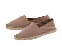 Japanwelt Espadrilles Espadrilles Canvas Unisex Low Top Sommerlatschen Flache Ballerina Café au lait 42