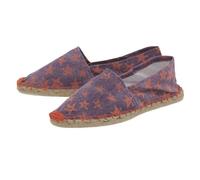 Japanwelt Espadrilles Espadrilles Canvas Unisex Sommerlatschen Leinen Sterne orange-lila 37