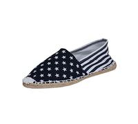 Japanwelt Espadrilles für Damen & Herren I Sterne - Espandrillos Espadrille Espandrilles Sommer-Latschen Stoffschuhe Sommerschuhe Leinenschuhe Spanisch Plateau Mokassin Schlüpfschuhe Damenschuhe