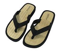 Japanwelt Les Tongs Zimtlatschen Y-Basic Black - gesunde Zimtsandalen mit Zimtsohlen aus Vietnam - Unisex Größe 41/42 EU Schwarz