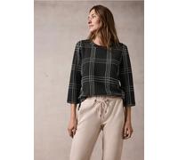 Cecil Damen Jaquard-Shirt in Schwarz, Gr: S