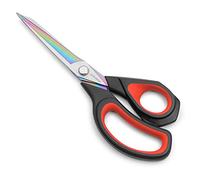 JARVISTAR 24cm Profi Stoffschere Schneiderschere: Weichem Griff Schere für Stoff, Textilschere, Scharfe Titan-Beschichtung Edelstahlklinge, zum Schneiden, Kleidung, Leder, Jeans, Nähen