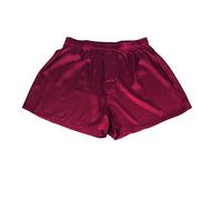 Jasmine Silk Klassische Herren-Boxershorts aus Seide, Burgunderrot Gr. S, burgunderfarben