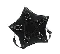 Javoryxh Mehrzweck Umhängetasche In Sternform Mit Nieten Besetzt Für Damen Punk PU Leder Reißverschluss Schulter Jugend Gothic