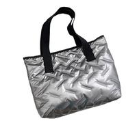 Javoryxh Modische Einfarbige Damenhandtasche Mit Großem Fach Gesteppte Gepolsterte Puffer Umhängetasche Winter Unterarmtasche Puffer Handtasche