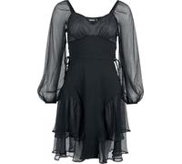 Jawbreaker Crinkle Mesh and Jersey Mini Dress Frauen Mittellanges Kleid schwarz M