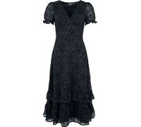 Jawbreaker Devore Ruffle Hem Maxi Dress Langes Kleid schwarz in XXL