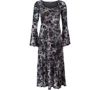 Jawbreaker Flocked Skull Maxi Dress Langes Kleid schwarz grau in XXL