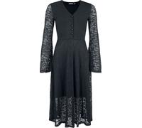 Jawbreaker Lace Button Front Midi Dress Langes Kleid schwarz in M