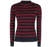 Jawbreaker Menace Red and Black Stripe Sweater Frauen Strickpullover schwarz/rot XS