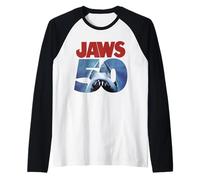 Jaws 50th Anniversary Logo Front & Back Raglan