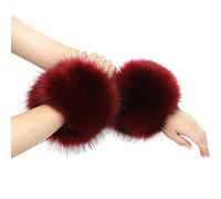 JAWSEU Fell Stulpen Fell Manschette Stulpen Pulswärmer Faux Fuchs Pelz Armstulpen, Winter Warme Pulswärmer, Weiche Winter-Arm-Wärmer-Hülsen für Frauen