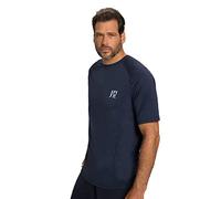 JP 1880 Herren Jay-pi Funktions-shirt, Flexnamic®, Fitness, Halbarm, Quickdry T-Shirt, Dunkel Marine, 4XL EU